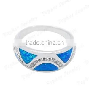 925 Fashion Literary Girl Opal Ring Classic Simple Ring Design thumbnail-3