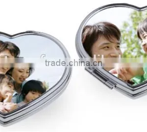 Sublimation Heat Transfer Printing Heart Makeup Mirror ,cosmetic Mirror thumbnail-3