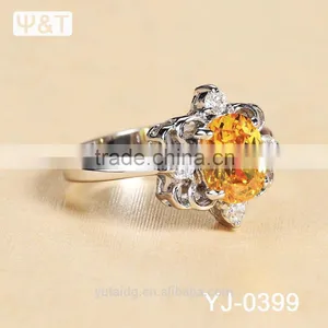 Jingli Jewelry High End Crystal Silver Ring (YJ-399) thumbnail-5