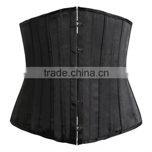 24 Spirals Steel Boned Corset Waist Training Cincher Underbust Waspie Bustiers thumbnail-5