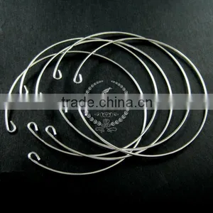 60mm Diameter 1mm Thick Silver Plated Simple Wiring Bracelet DIY Bangle Supplies 1900055 thumbnail-1