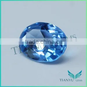 Aaa Quality 107# Oval Shape Dark Sapphire Blue Lab Creat Spinel thumbnail-2