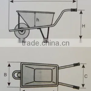 Garden Industrial Construction Wheel Barrow JQ-6201 thumbnail-2