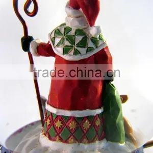 Novelty Polyresin/resin Santa Claus Christmas Snow Globe Lantern for Craft Gifts (KNS-10583) thumbnail-4
