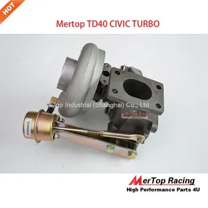 Mertop UPGRADE T25 TD40 CIVI* RACING TURBINERACING TURBINE TURBO for D15 D16 .0.66 AR 76 TRIM 420+HP thumbnail-5