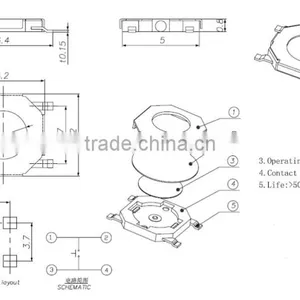 TS4408 Tactile Switch,4*4*0.8 Smd Tact Switch^ thumbnail-2