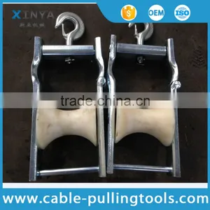 Aerial Cable Stringing Roller With Hook Cable Pulley Overhead Fiber Optic Cable Sheave thumbnail-1