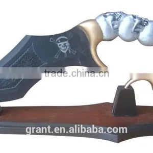 47.5" Overall, Roman Sword, Cast Aluminum Handle, With Wooden Plaque thumbnail-3