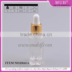 Wholesale Unique Shaped Cosmetic Glass Dropper Bottles for E-juice,10ml Essential Oil Glass Bottles thumbnail-1