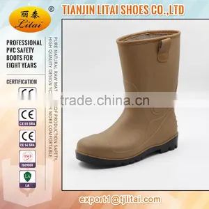 Mens Pvc Waterproof Fur Interior Winter Snow Rain Boots Insulated thumbnail-1