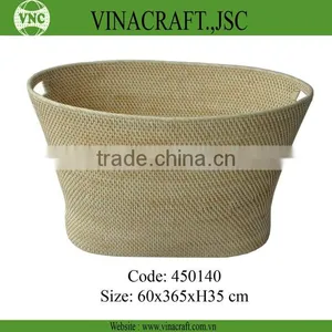Rattan Laundry Basket With Handle thumbnail-1