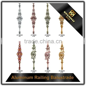 Luxury Design Decorative Powder Coated Aluminum Indoor Stair Handrail thumbnail-3