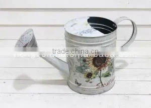 Printed Vintage Decorative Metal Tin Water Can for Home Decor thumbnail-1