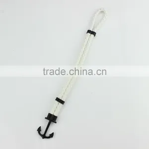 Hot Sale Mens PU Leather Bracelet Handmade Anchor Bracelet thumbnail-2