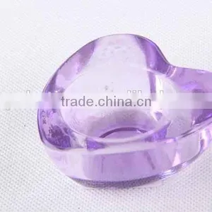 Colorful Heart-shaped Glass Candle Holder thumbnail-2