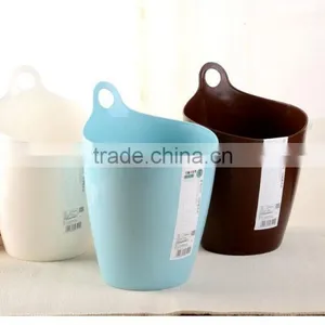 Pure Color Plastic Round Trash Can /ash-bin/plastic Waste Container for Home Use thumbnail-3