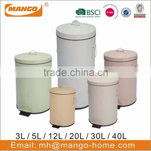 Colorful Round Metal Pedal Rubbish Bin thumbnail-5