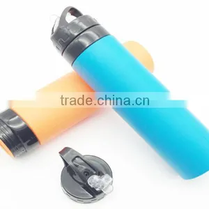 100% Food Grade Silicone Sport Bottle thumbnail-2