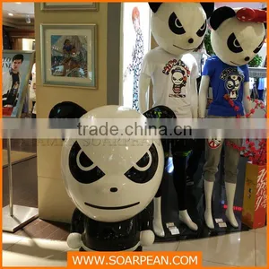 Giant Modern Fiberglass Cartoon Bear Sculpture thumbnail-2