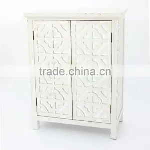 Carved Wood Storage Chest thumbnail-1