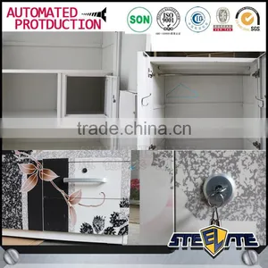 India Fancy Bedroom Wardrobe Design Printed 3 Door Cabinet thumbnail-5