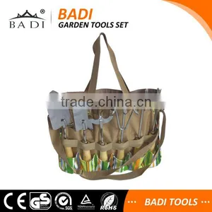 6 Pcs Set Mini Wood Handle Steel Head Garden Tools Sets /shovel/rake/fork/weeder thumbnail-1