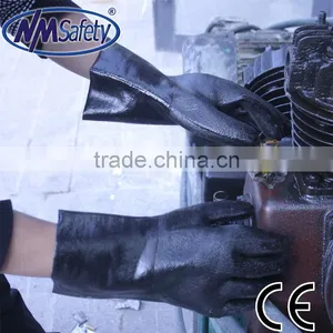 NMSAFETY Double Liner Oil Resistant Long Pvc Glove Pvc Dipped Winter Gloves thumbnail-1