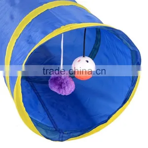 Pet Tunnel Cat Kitten Gog Ferrets Rabbits Crinkle Tunnel With Ring Bell Toy Foldable thumbnail-3