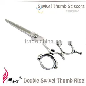 Ergonomic Double Swivel Thumb Rings Japanese Steel Hairdressing Scissors thumbnail-1
