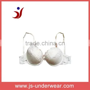 Js-142 Hot Sells Lady Underwire Lace Bra With Brass Buckle (Accept OEM) thumbnail-1