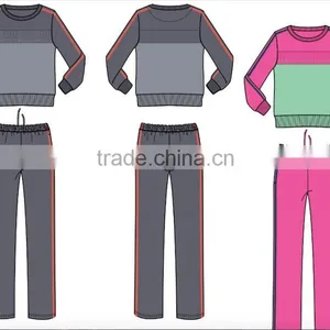 2016 New Design Trainer Tops and Pants Sets for Women Ladies Sportwear Suits thumbnail-1