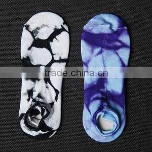Custom Design Tie-dyeing Men Sublimation Low Cut Socks thumbnail-1