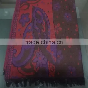 Rainbow Colors Printed Wholesale Silk and Wool Shawl,Factory Direct Shawla and Stoles thumbnail-3