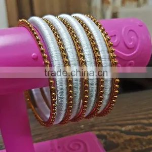 Indian Bangle Sets ,Stylish Silk Thread Bangles thumbnail-5