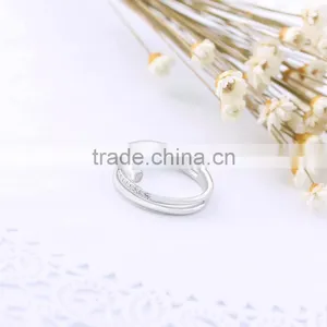 Ally Express Cheap Wholesale High-end S925 Silver Jewelry AAA+ Zirconia Adjustable Finger Nail Ring thumbnail-3