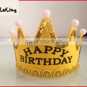 New Fashion Happy Birthday Hair Accessory Crown Hair Styling Tools Hair Ornaments With Light thumbnail-1