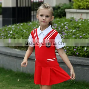 Juqian China Uniform Manufacturer Custom-made Stylish Red Autumn Summer Kindergarten School Uniform thumbnail-4