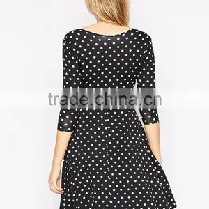 Regular Fit Spot Print Wrap Design Maternity Clothes for Nursing thumbnail-3