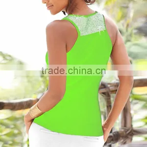 Polyester Crop Top Tank Top2016 New Arrive Women Different Size for Choice & Short Front Long Back Printed thumbnail-6