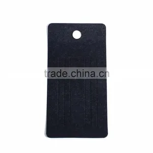 Paper Jewelry Display Card Rectangle Black 10cm(3 7/8") x 5cm(2"), 1 Piece thumbnail-1