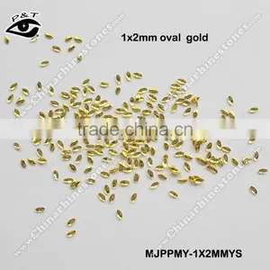 1x2mm Oval Shape Tiny Metal Studs for Nail Decorations thumbnail-2