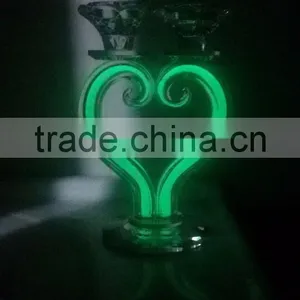 Heart Shape Crystal Candle Holder Can Light Night thumbnail-1