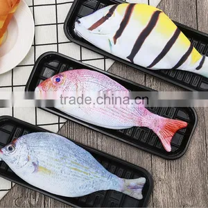 Creative Novel Zipper Simulated Fish Shaped Pencil Bag Case thumbnail-2