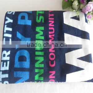 China Supplier Wholesale Cotton Custom Printed Beach Towel thumbnail-1