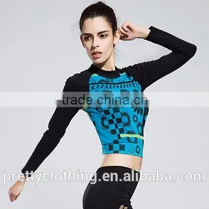 Women's Activewear Long Sleeve Floral Printed Yoga Athletic Clothes Wear T-Shirt thumbnail-6