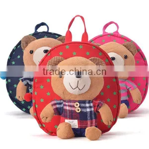Cartoon Plush Children Girl School Bag With Safe Harness thumbnail-1