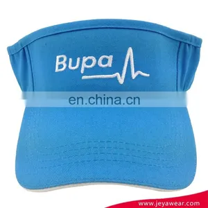 10856 Cotton Twill Light Blue Sun Visor Promotional Visor With BUPA Flat Embroidery thumbnail-1