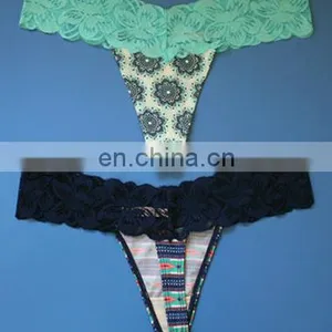 Ladies Hot Sell Ladies' Sexy Fancy Panty Thong Lace Waist Thong thumbnail-5