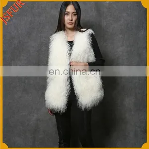 Winter Mongolian Sleeveless Garment For Lady Real Fur Waistcoat thumbnail-2