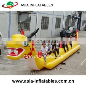 Ocean Inflatable Float Water Banana Boat With 2 Tubes / Inflatable Banana Boat/ Yellow Flying Fish Boat for Sale thumbnail-2